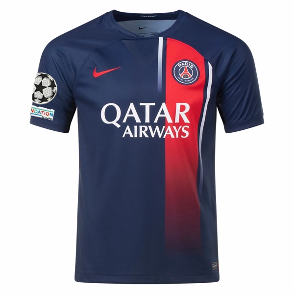 Nike Paris Saint-Germain Hugo Ekitike Home Jersey w/ Champions League Patches 23/24 (Midnight Navy)