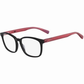 Nike Unisex Eyeglasses - Black Solar Red Plastic Square Frame Demo Lens | NIKE 5016 7