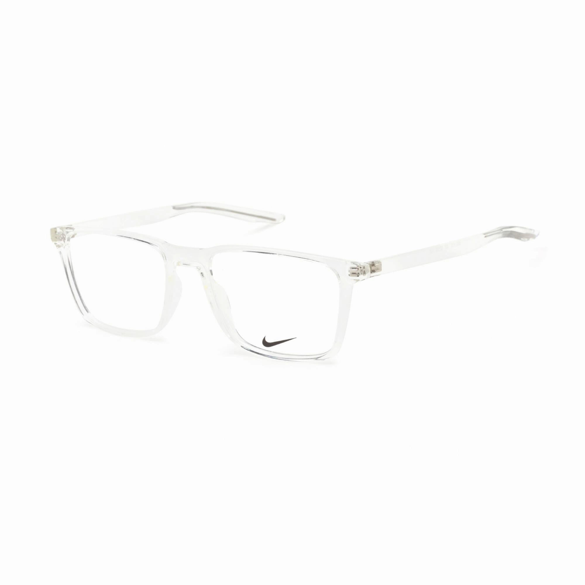 Nike Unisex Eyeglasses - Clear Demo Lens Plastic Square Shape Frame | NIKE 7130 900