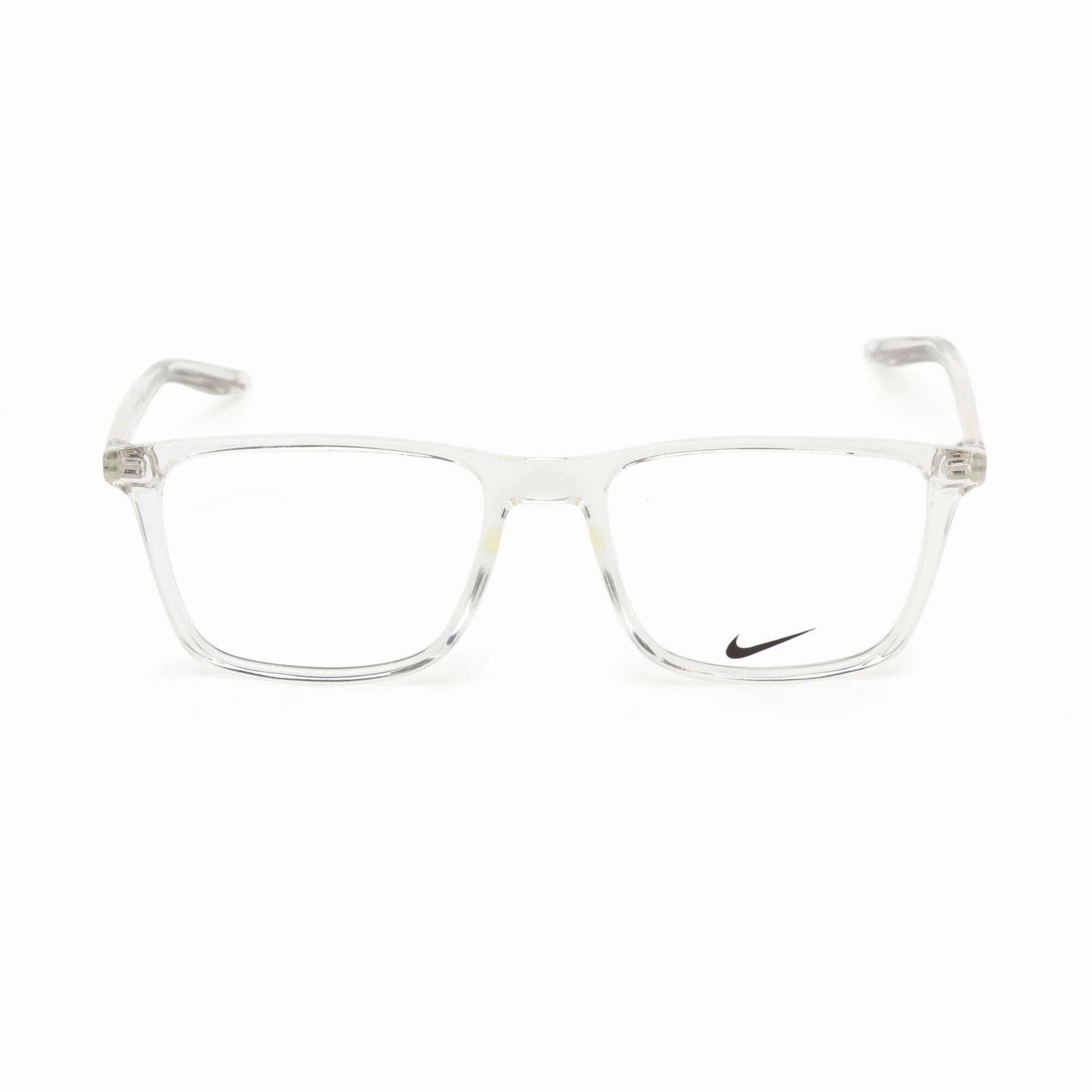 Nike Unisex Eyeglasses - Clear Demo Lens Plastic Square Shape Frame | NIKE 7130 900