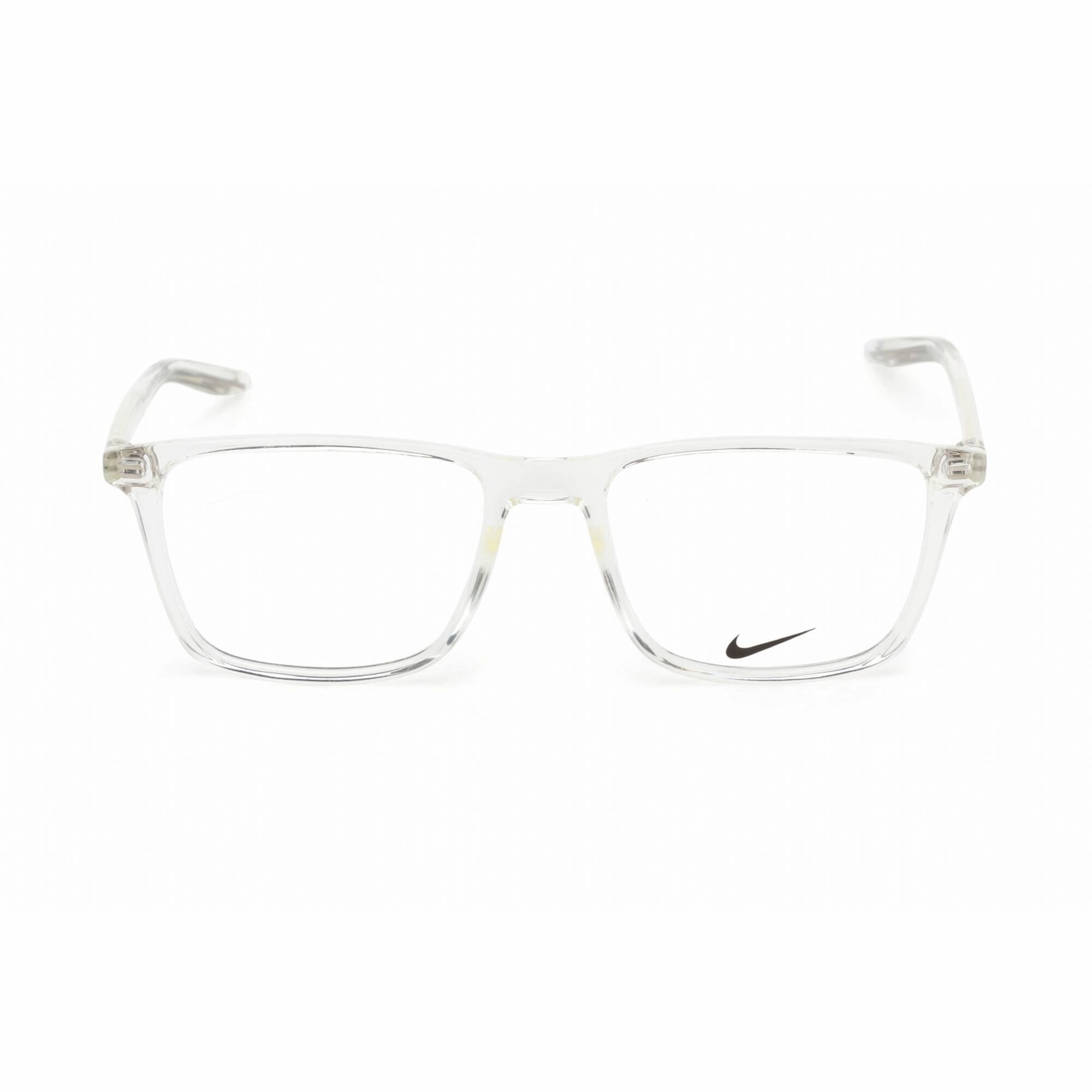 Nike Unisex Eyeglasses - Clear Demo Lens Plastic Square Shape Frame | NIKE 7130 900