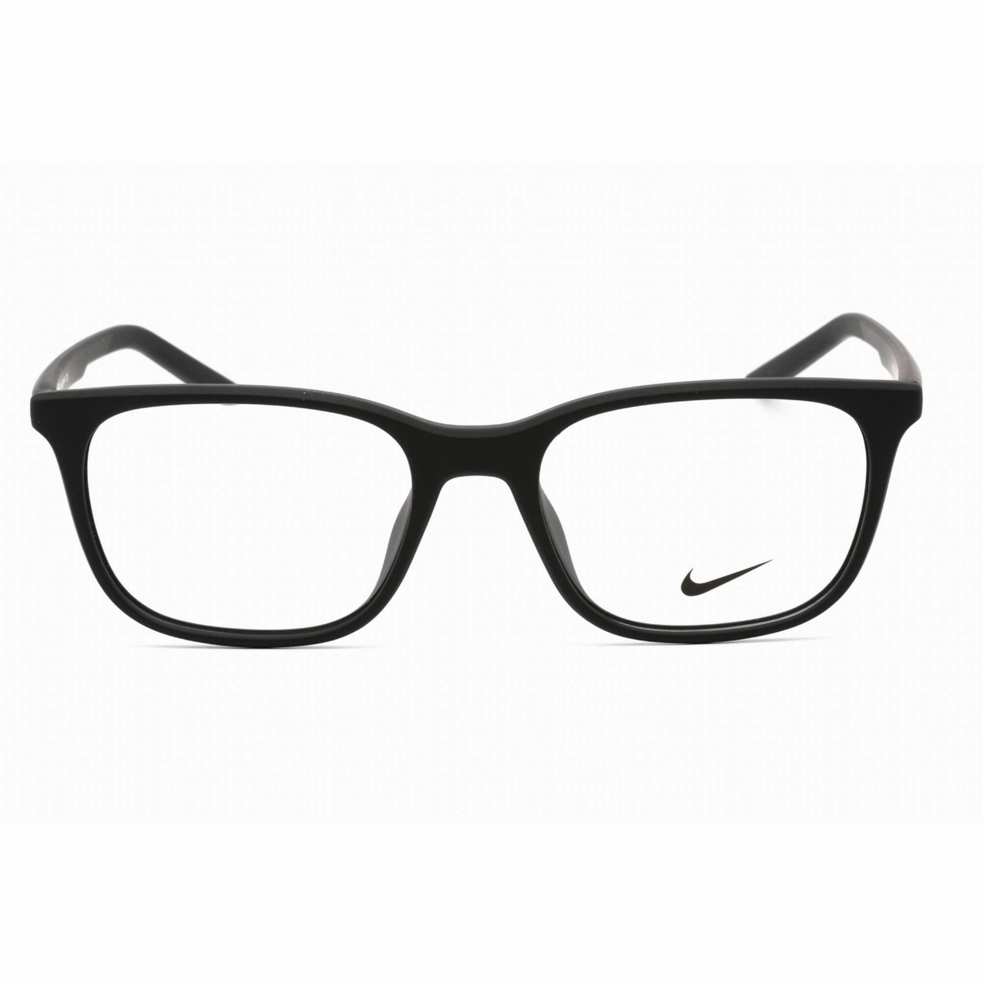 Nike Unisex Eyeglasses - Full Rim Matte Black Rectangular Plastic | NIKE 7255 001