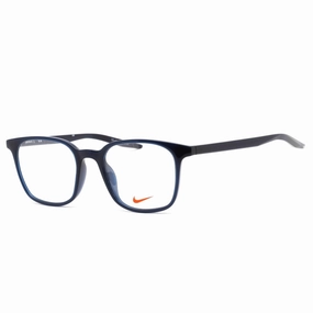 Nike Unisex Eyeglasses - Full Rim Obsidian Square Plastic Frame Clear Lens | 7124 420