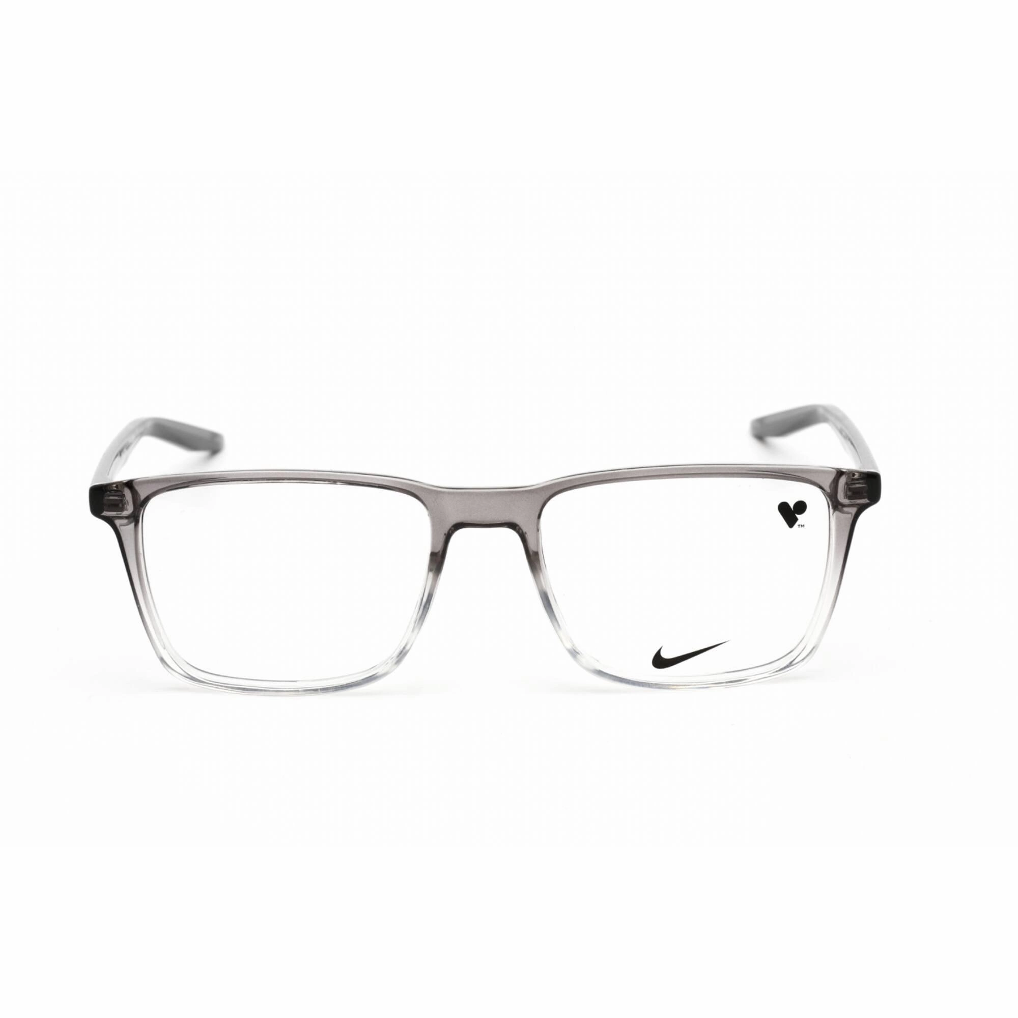 Nike Unisex Eyeglasses - Full Rim Rectangular Grey/Clear Plastic Frame | Nike7130 035