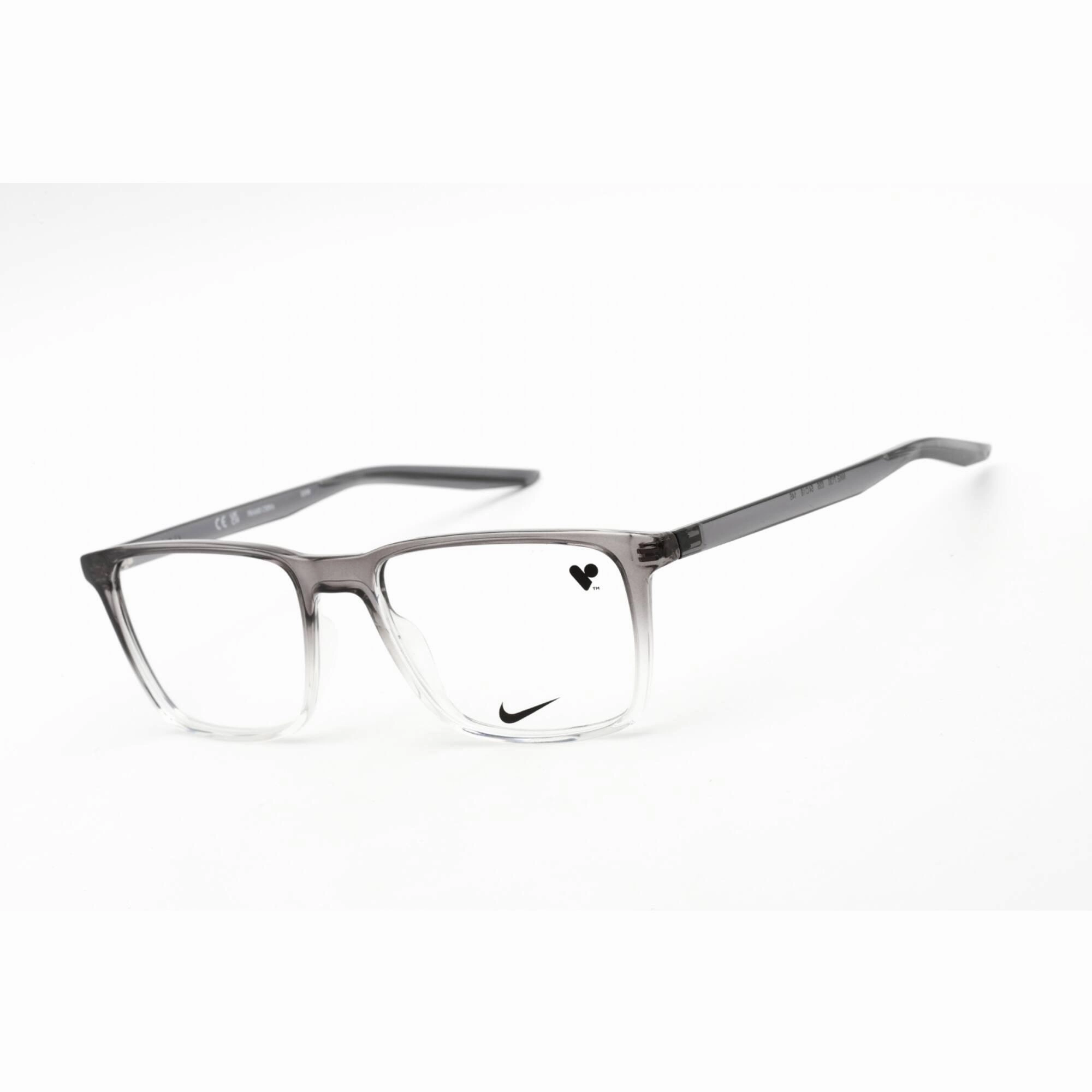Nike Unisex Eyeglasses - Full Rim Rectangular Grey/Clear Plastic Frame | Nike7130 035