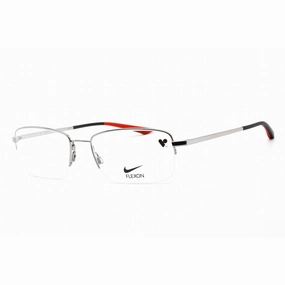Nike Unisex Eyeglasses - Half Rim Gunmetal/Black Rectangular Frame | NIKE 4306 073