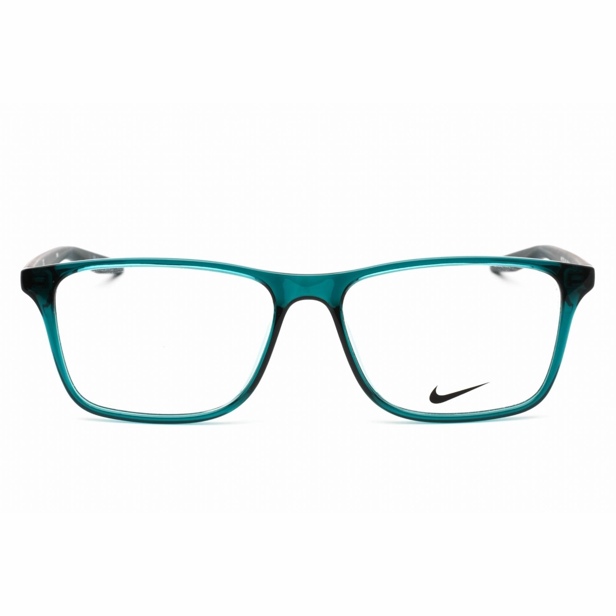 Nike Unisex Eyeglasses - Rectangular Midnight Turquoise Plastic Frame | Nike 7125 405