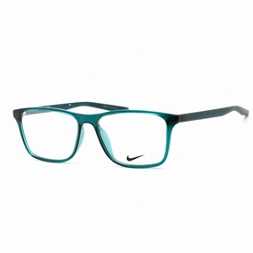 Nike Unisex Eyeglasses - Rectangular Midnight Turquoise Plastic Frame | Nike 7125 405