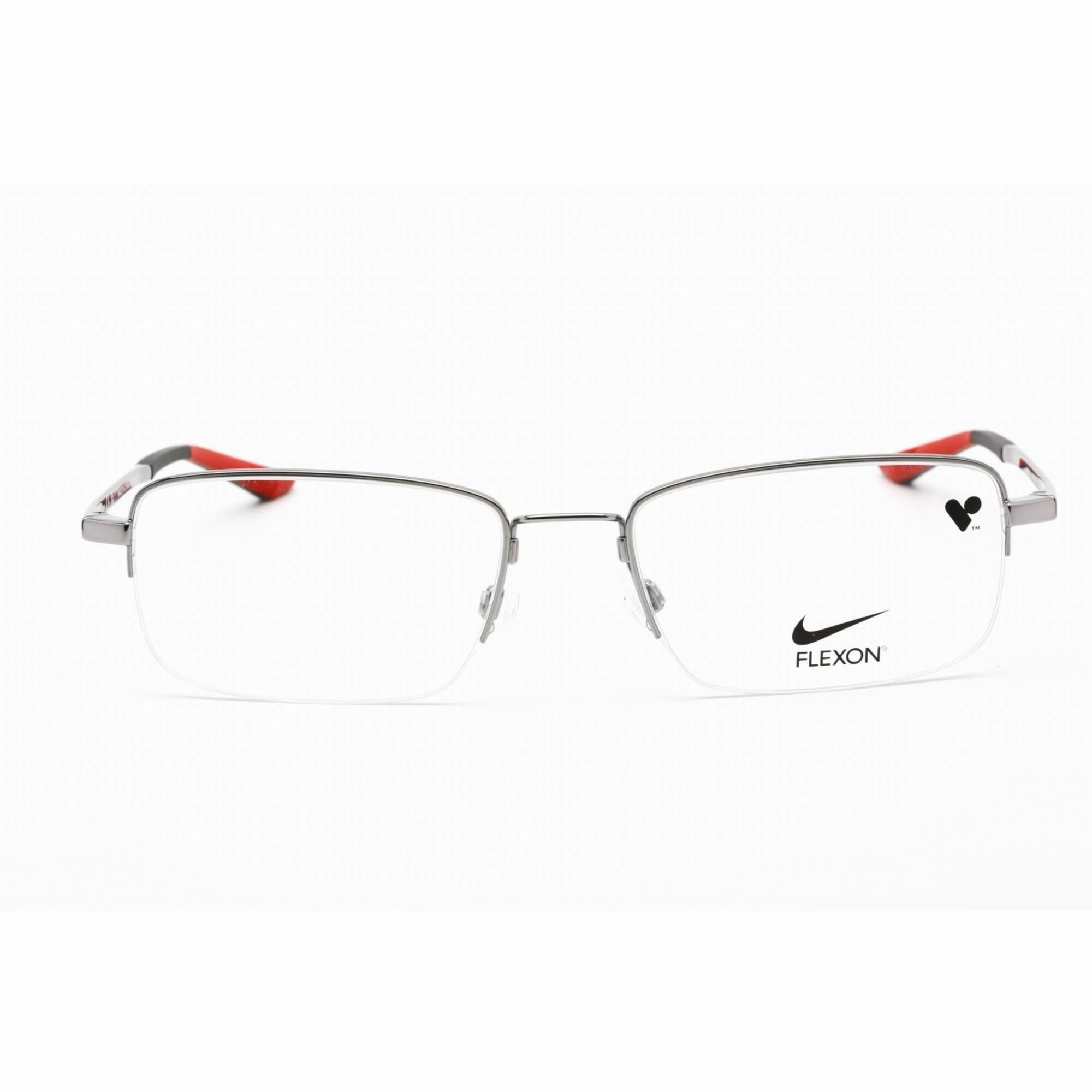 Nike Unisex Eyeglasses - Rectangular Shape Gunmetal/Black Metal Frame | NIKE 4306 073