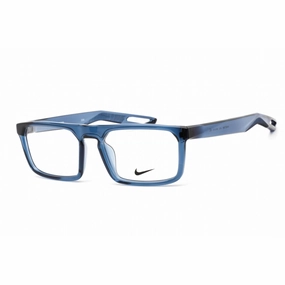 Nike Unisex Eyeglasses - Rectangular Shape Mystic Navy Plastic Frame | NIKE 7306 413