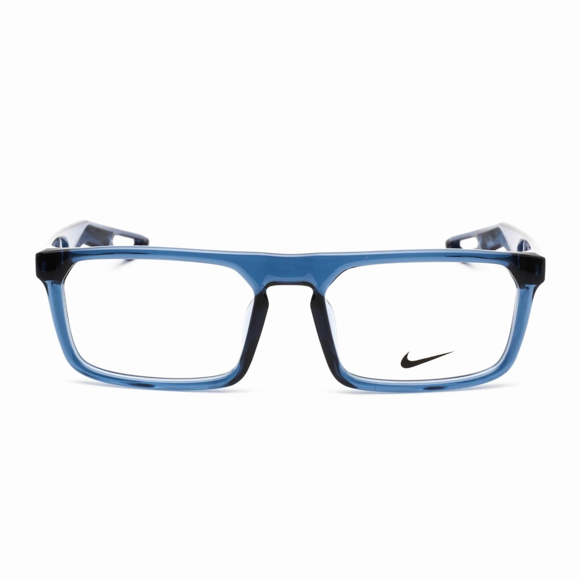 Nike Unisex Eyeglasses - Rectangular Shape Mystic Navy Plastic Frame | NIKE 7306 413