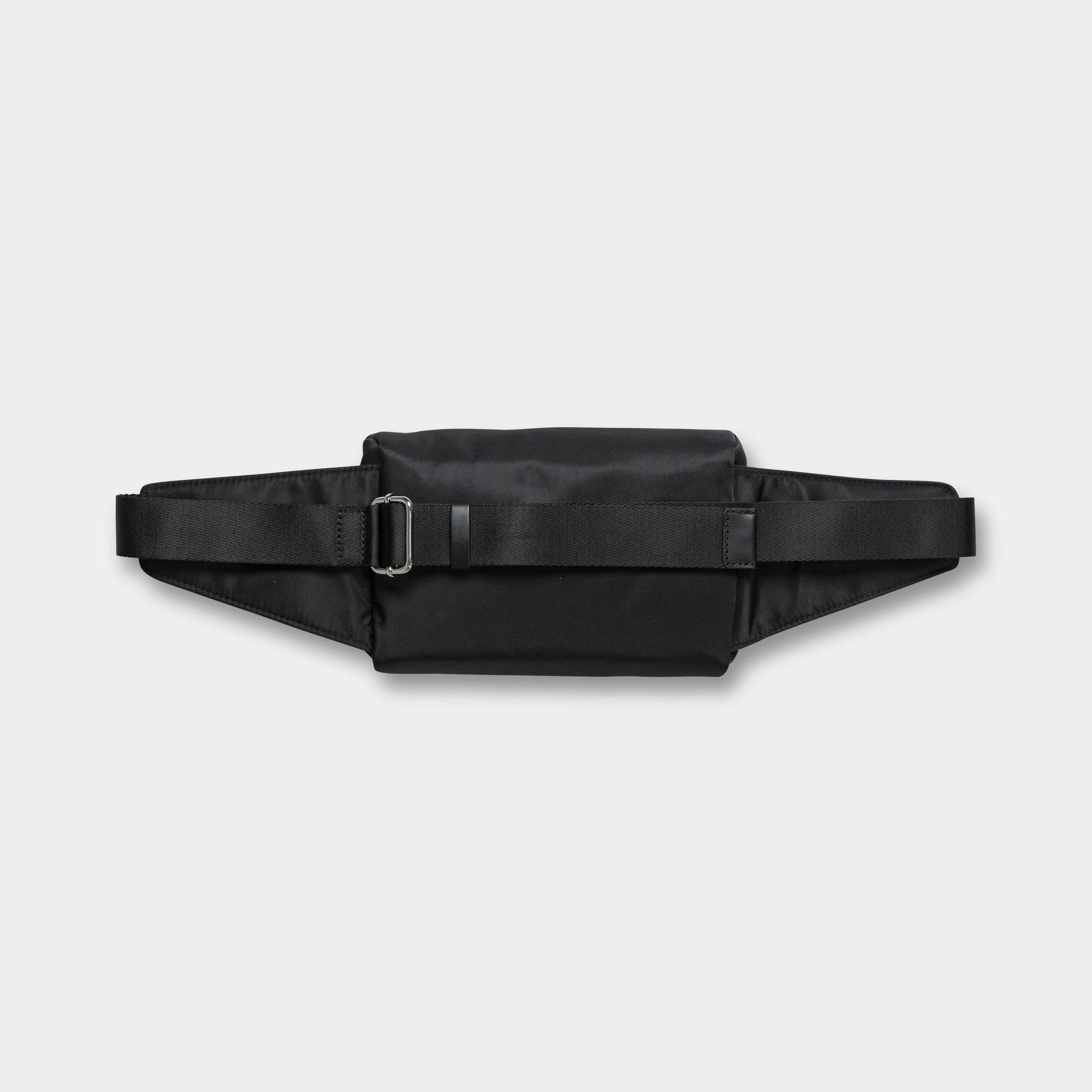 Nylon Pockets Belt Bag - Black