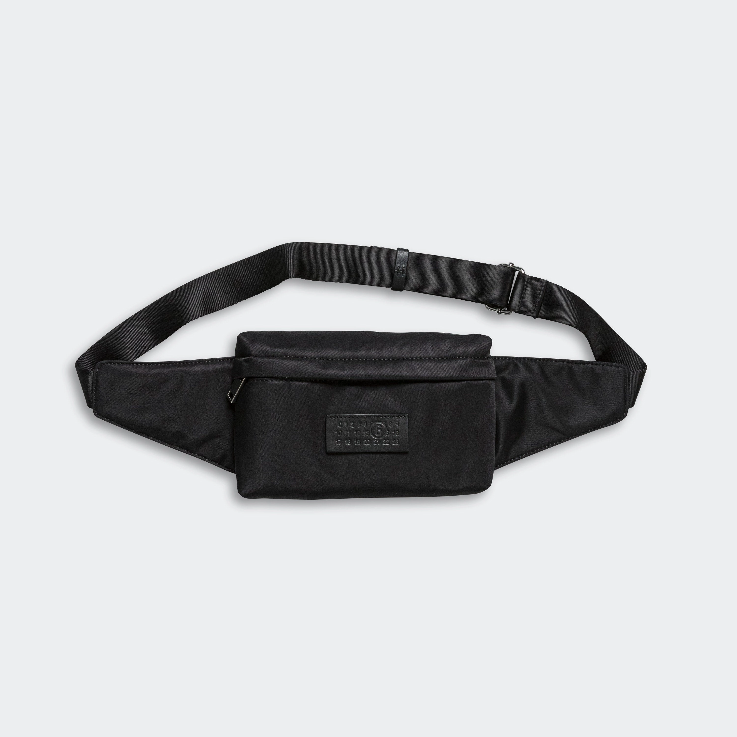 Nylon Pockets Belt Bag - Black