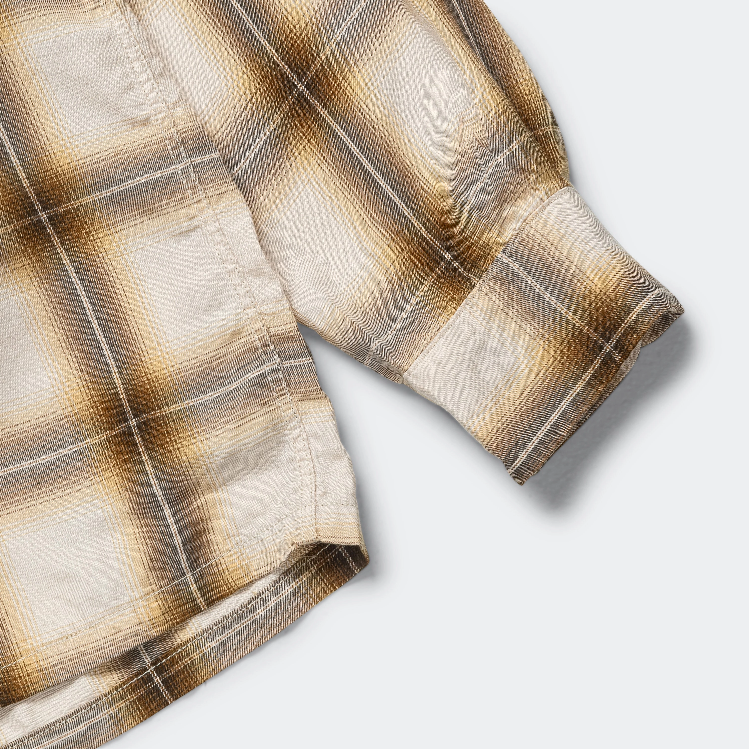 Ombre Check Shirt - Brown