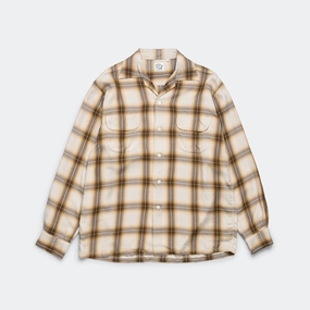 Ombre Check Shirt - Brown