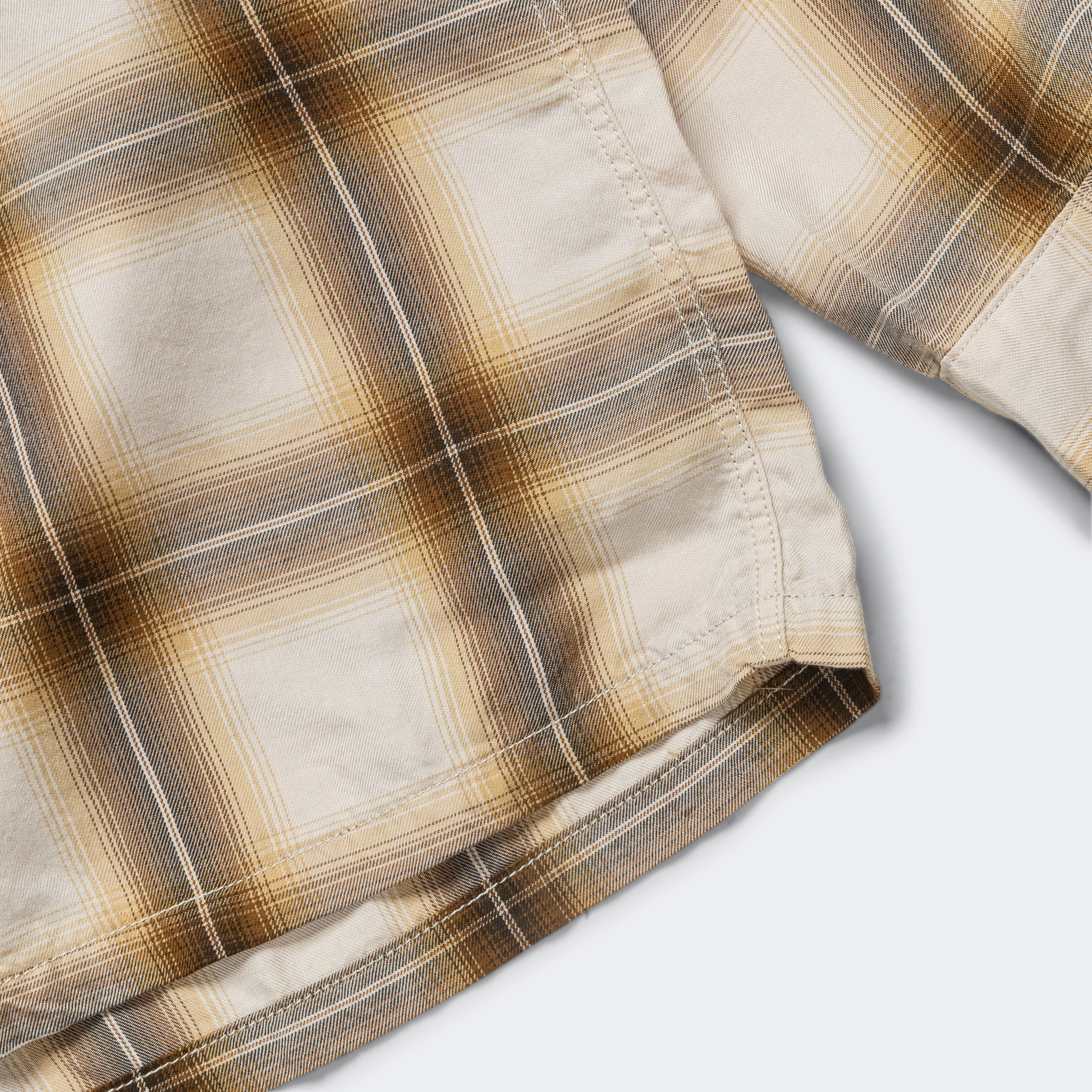 Ombre Check Shirt - Brown