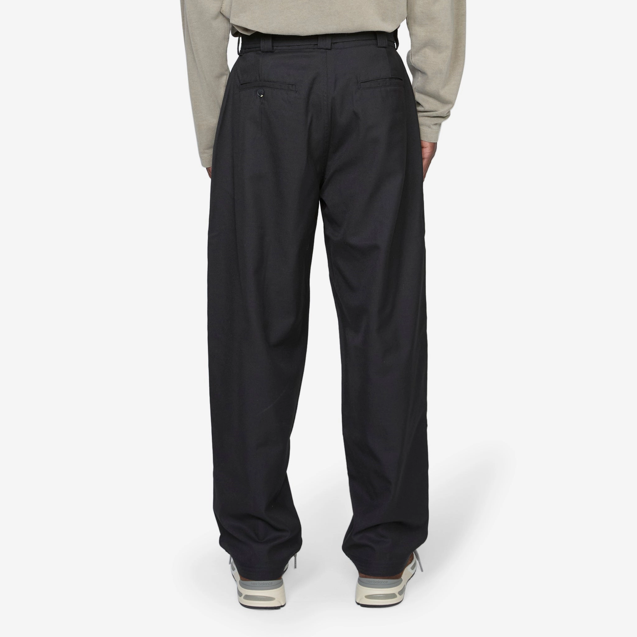 Pin Tuck Suit Pant Black