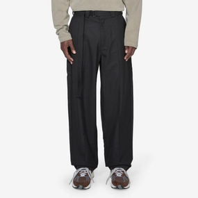 Pin Tuck Suit Pant Black