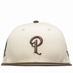 Politics x New Era City Series 59FIFTY Fitted Hat - Cream/Walnut