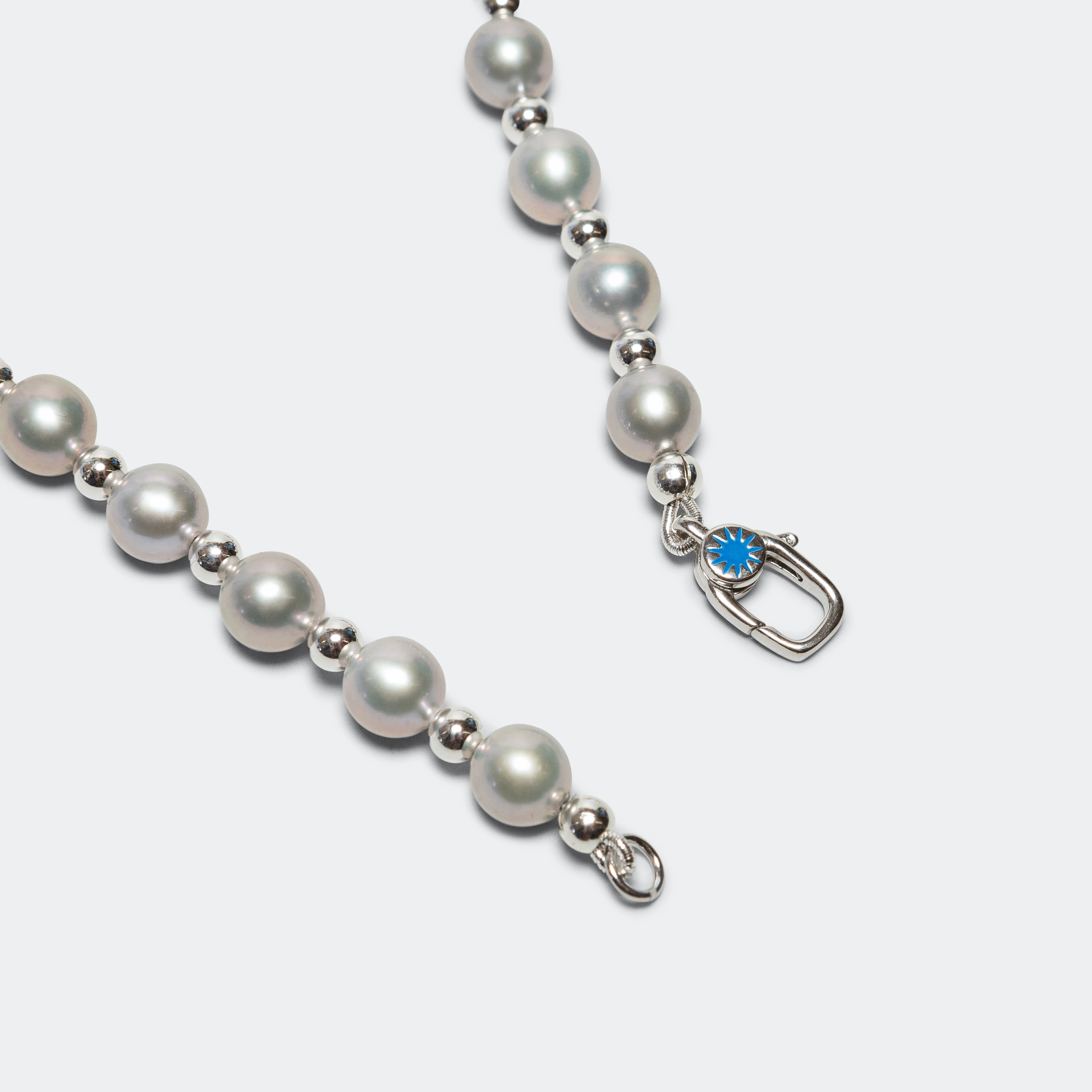 PPF Pearl Necklace - Silver Shine