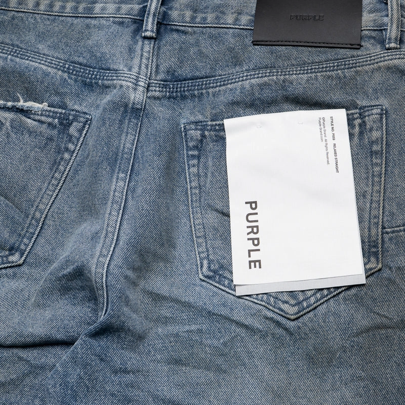 Purple Brand Ferrous Steel Denim Shorts - Mid Indigo