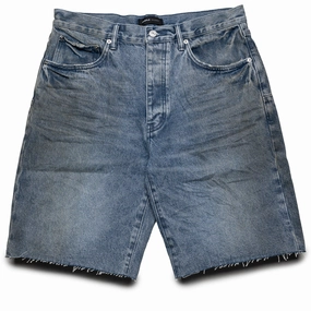 Purple Brand Ferrous Steel Denim Shorts - Mid Indigo