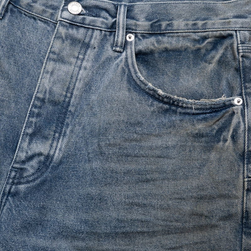 Purple Brand Ferrous Steel Denim Shorts - Mid Indigo
