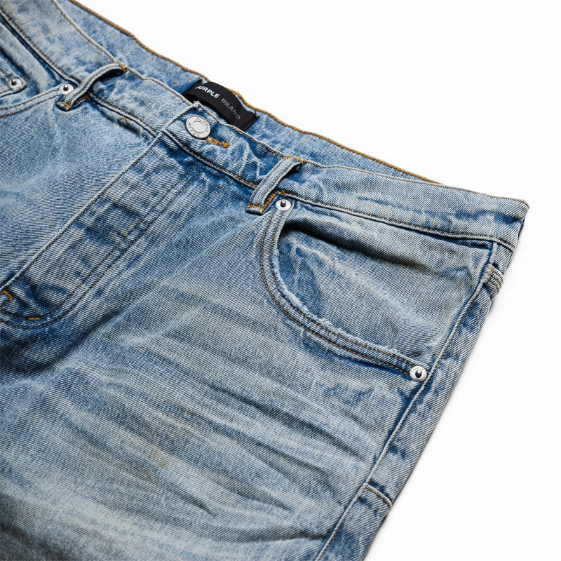 Purple Brand Low Rise Skinny Leg Sandstone Jean - Light Indigo