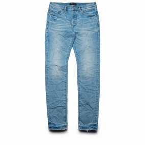 Purple Brand Low Rise Skinny Leg Vintage Abrasions Jean - Light Indigo