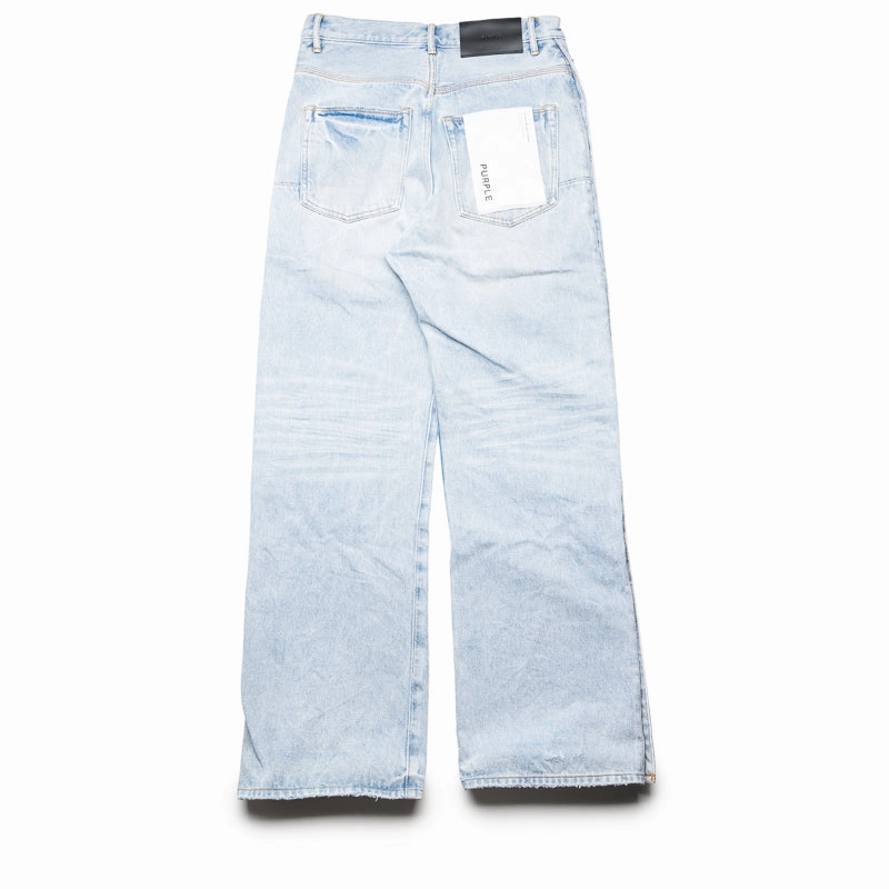 Purple Brand Mid Rise Baggy Leg Tearaway Vintage Jean - Light Indigo