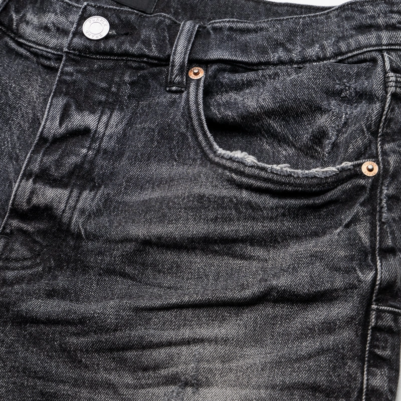 Purple Brand Mid Rise Slim Straight Leg Vintage Dirty Jean - Black