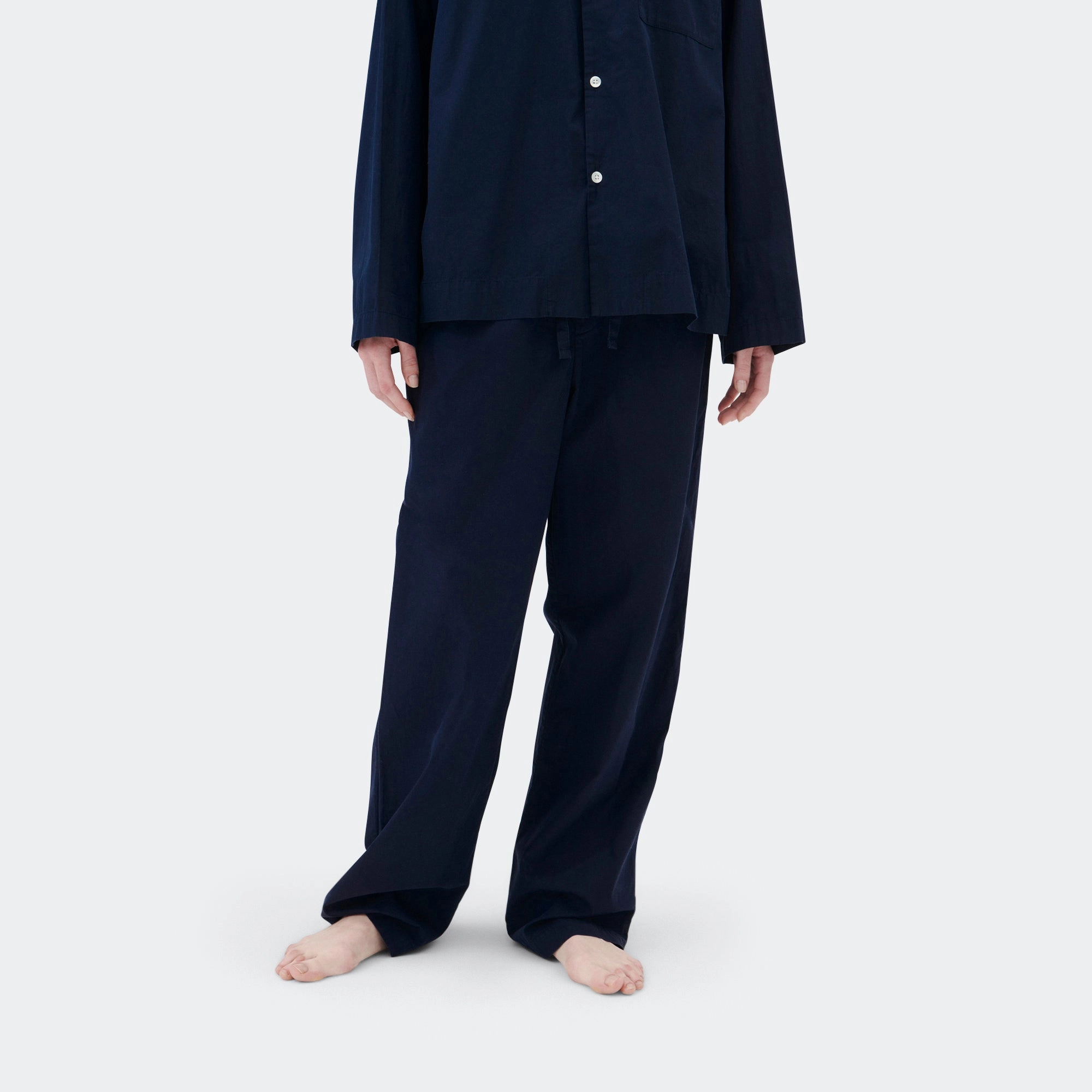 Pyjama Pants - True Navy Cotton Poplin