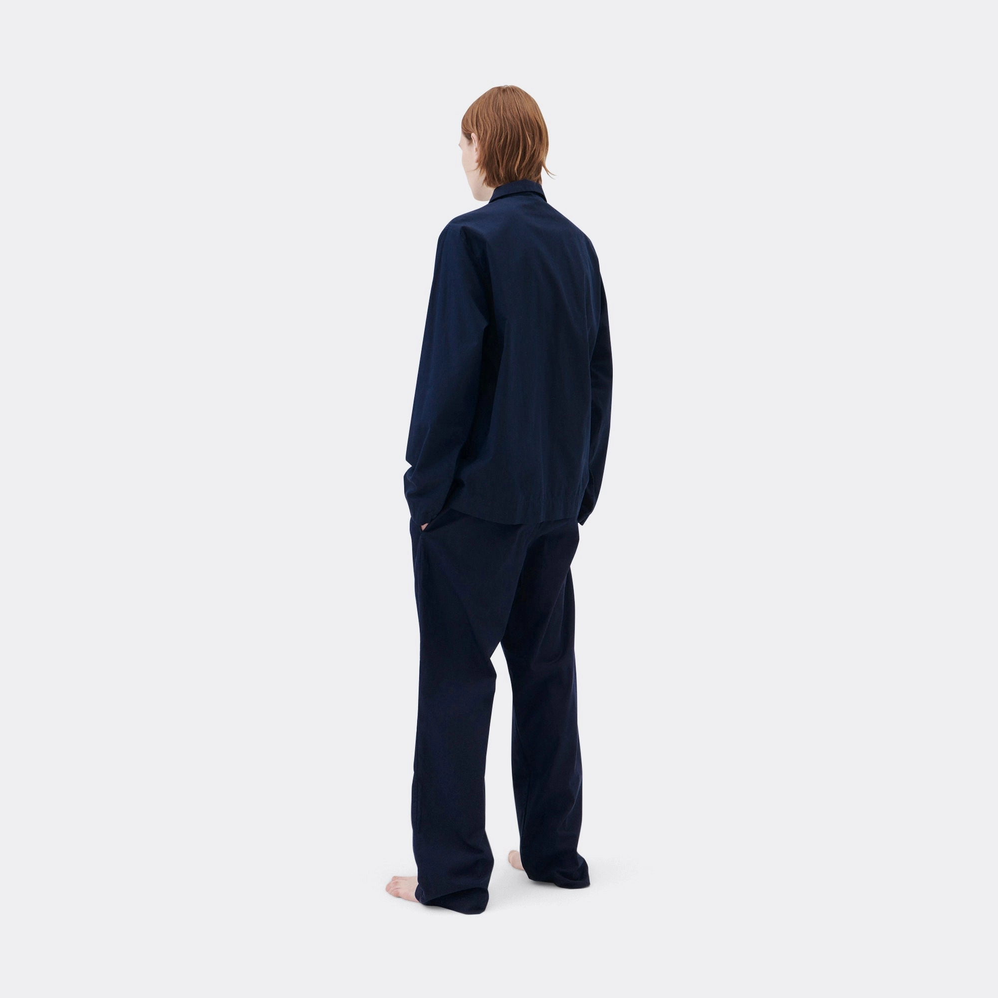Pyjama Pants - True Navy Cotton Poplin