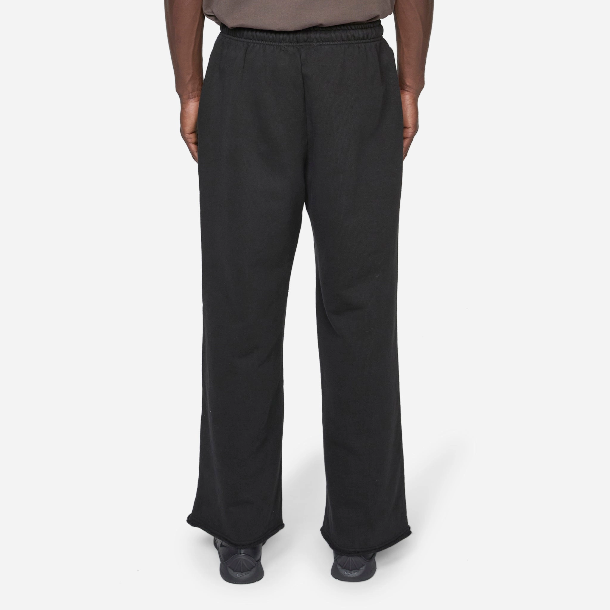 Raw Hem Sweatpants Black
