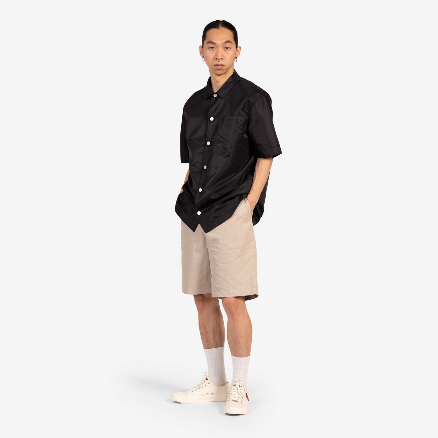 Recycled Nylon Summer Shirt Black
