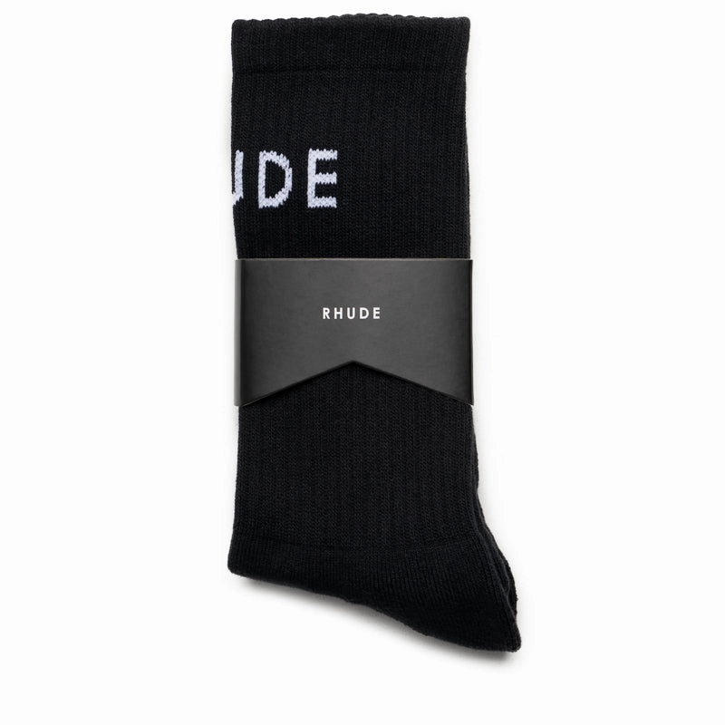 Rhude Classic Logo Sock - Black/White
