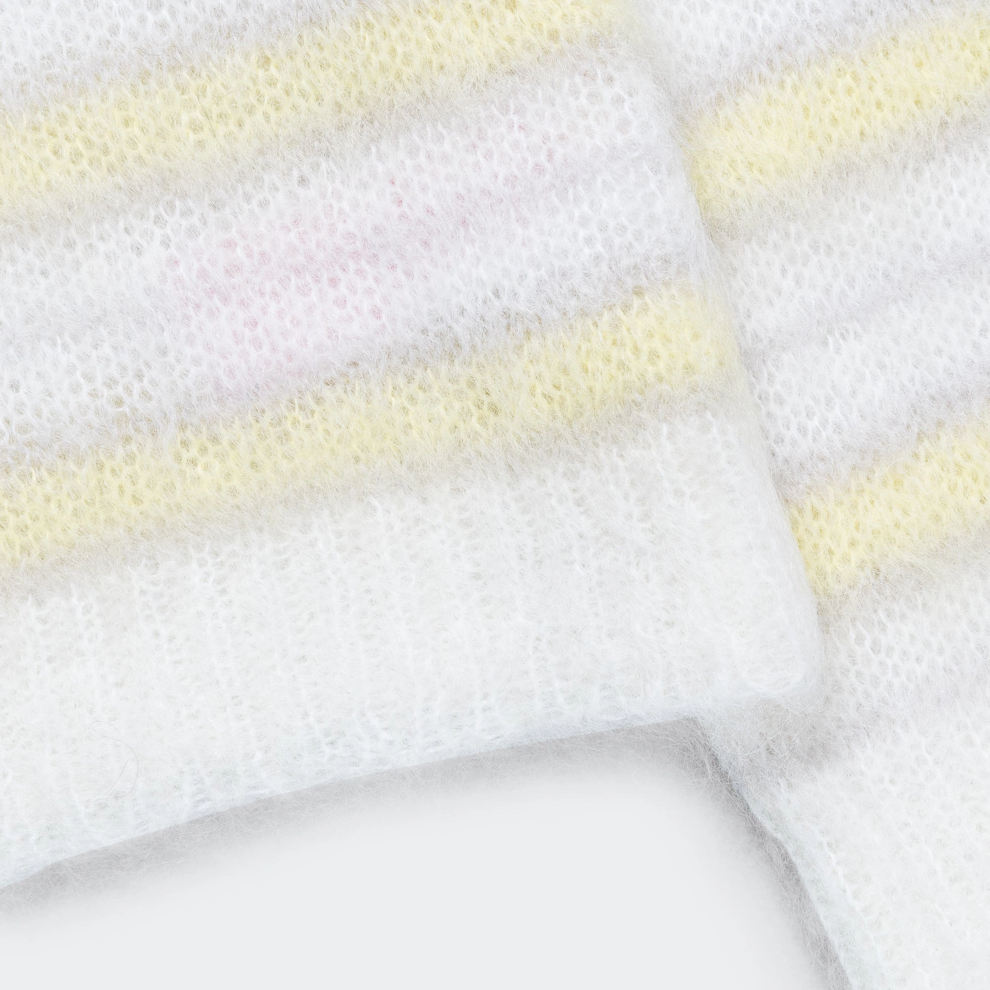 Striped Mohair Sweater - Lily White