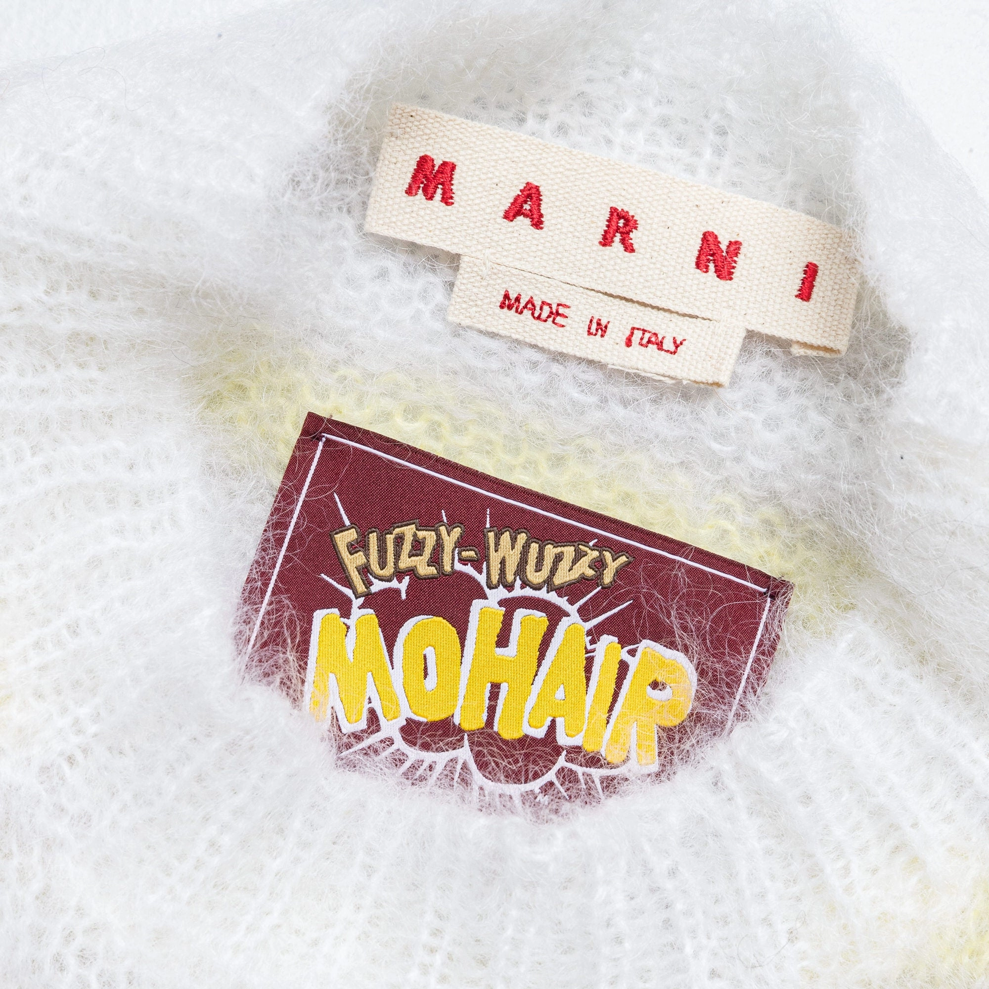 Striped Mohair Sweater - Lily White