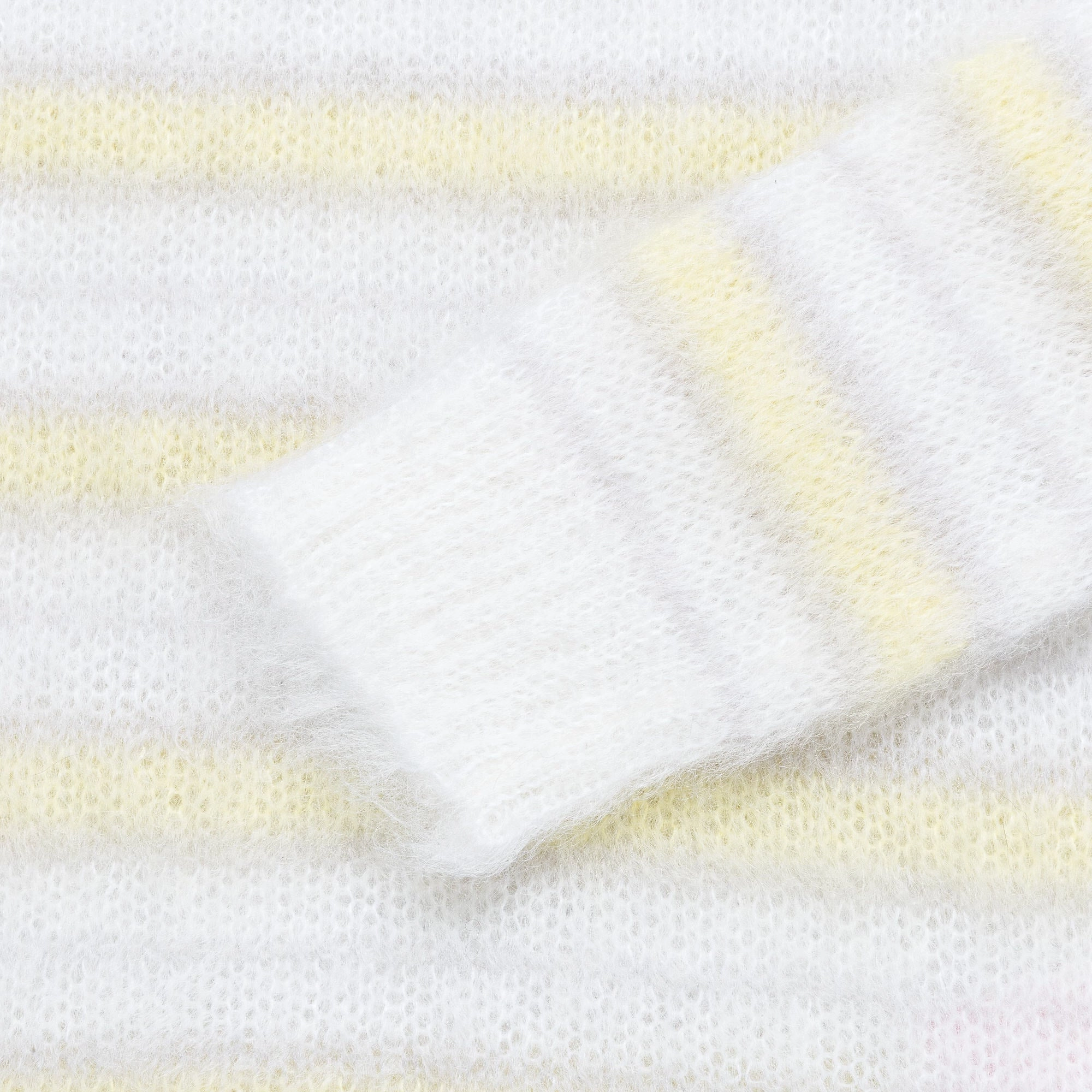 Striped Mohair Sweater - Lily White