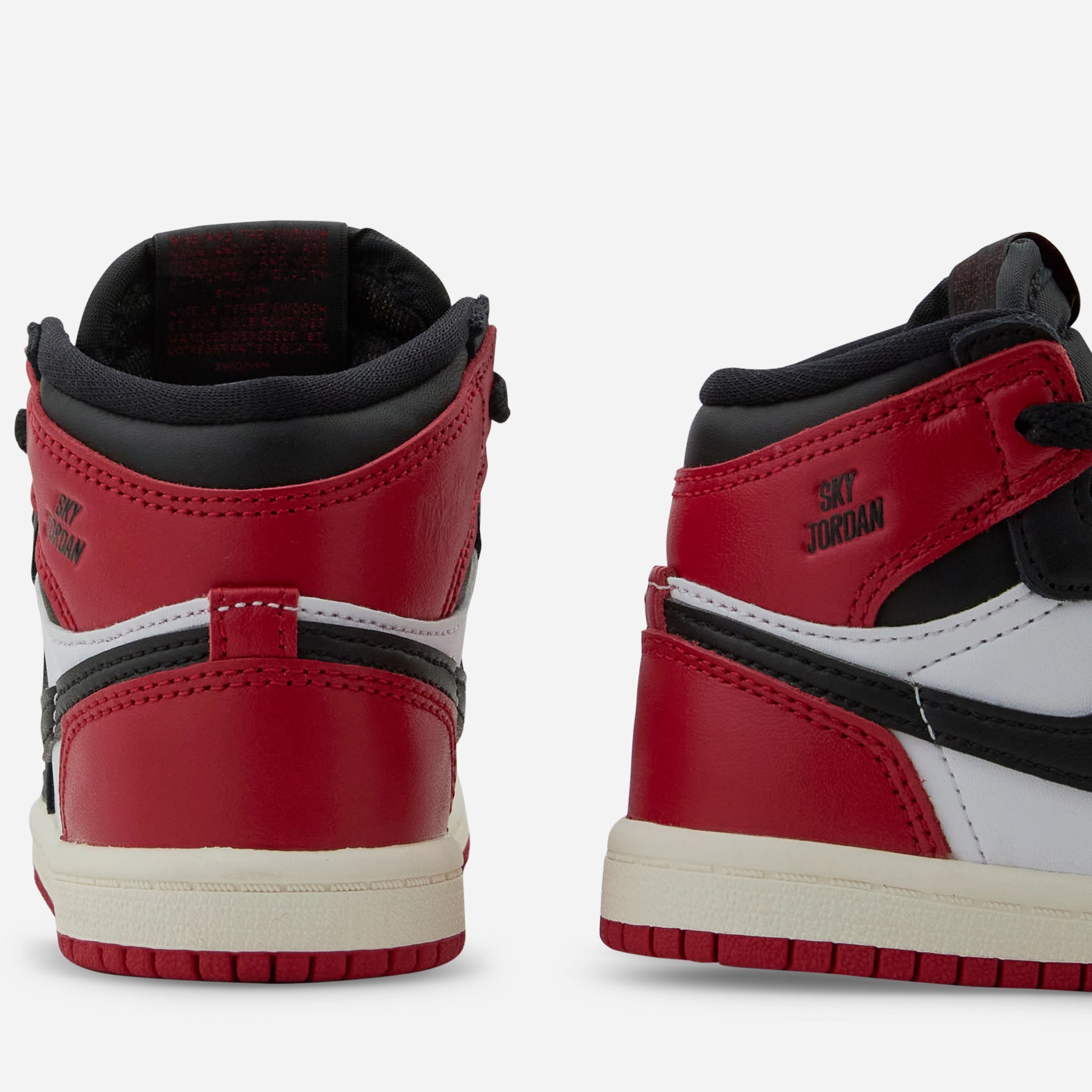 Toddler Air Jordan 1 Retro High OG 'Black Toe' White | Black | Varsity Red | Sail