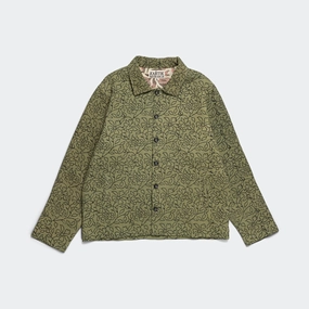 Vintage Kantha Jacket - Olive/Black X-Large