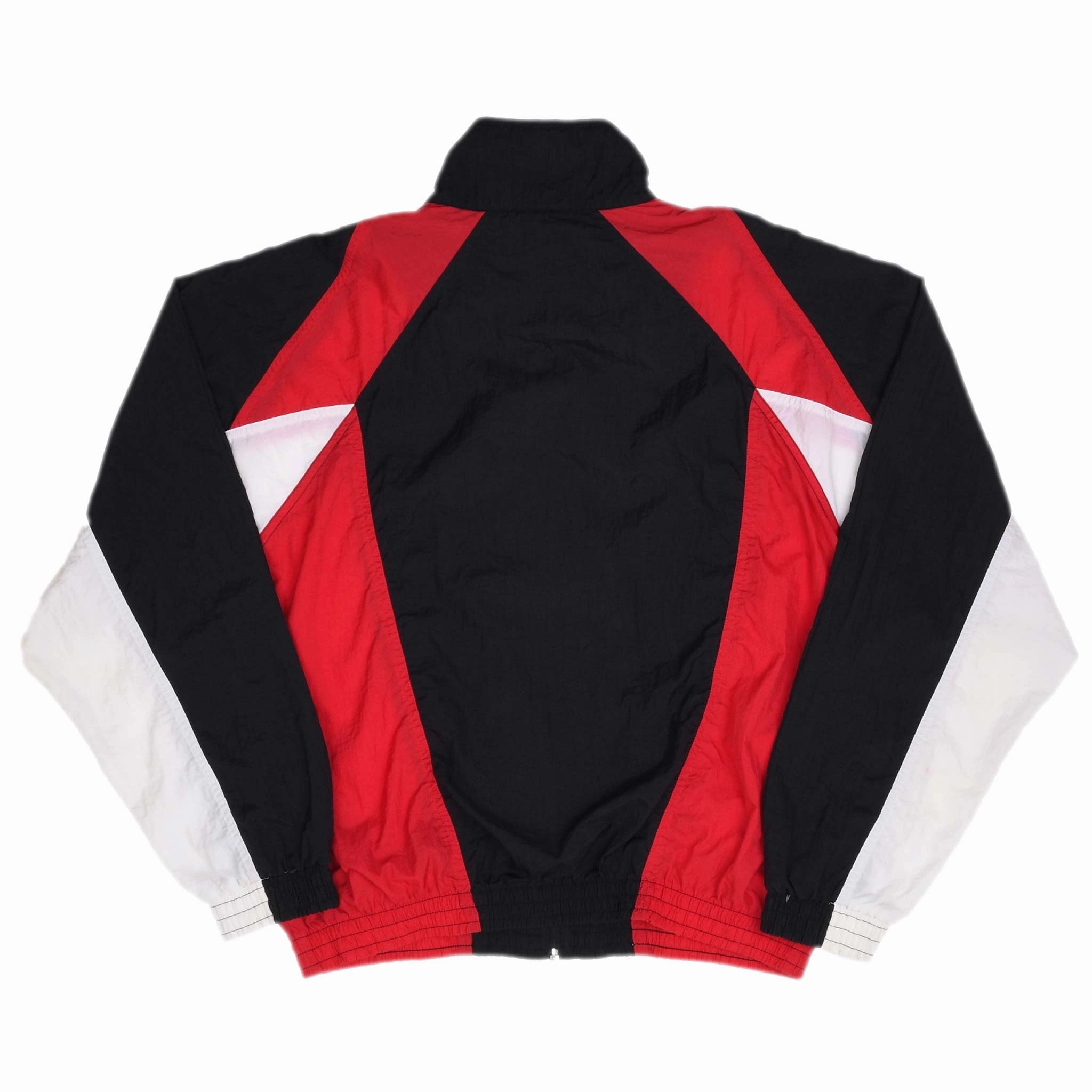 VINTAGE NIKE CLASSIC SWOOSH BLACK & RED WINDBREAKER JACKET 1980S SIZE MEDIUM