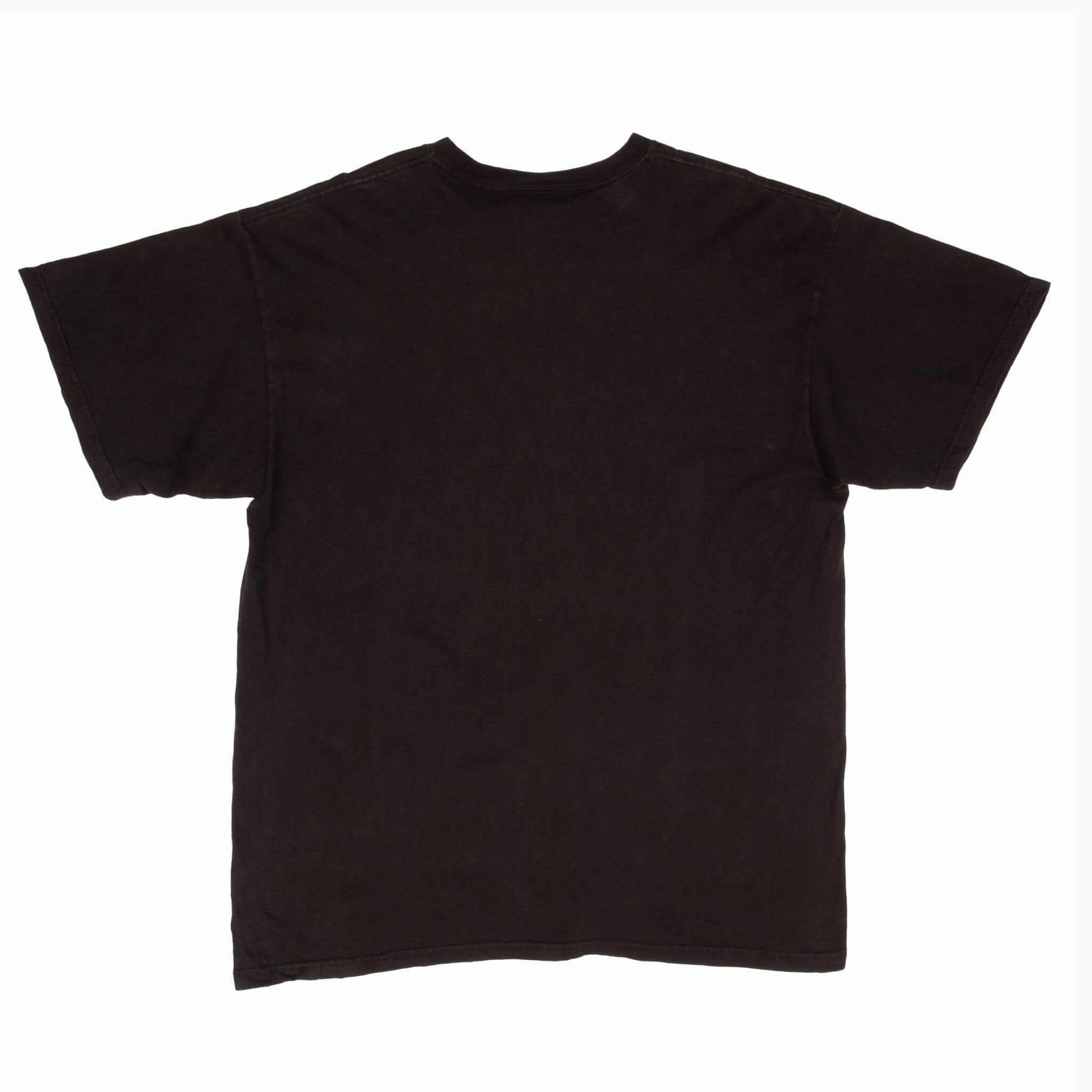 VINTAGE NIKE CLASSIC SWOOSH BLACK TEE SHIRT 1990S SIZE LARGE MADE IN USA