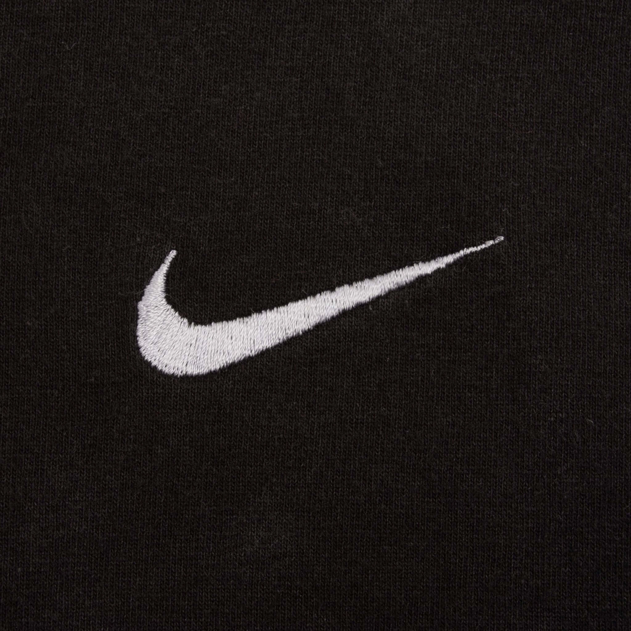 VINTAGE NIKE CLASSIC SWOOSH BLACK TEE SHIRT 1990S SIZE LARGE MADE IN USA