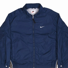 VINTAGE NIKE CLASSIC SWOOSH BLUE WINDBREAKER JACKET 1990S SIZE LARGE