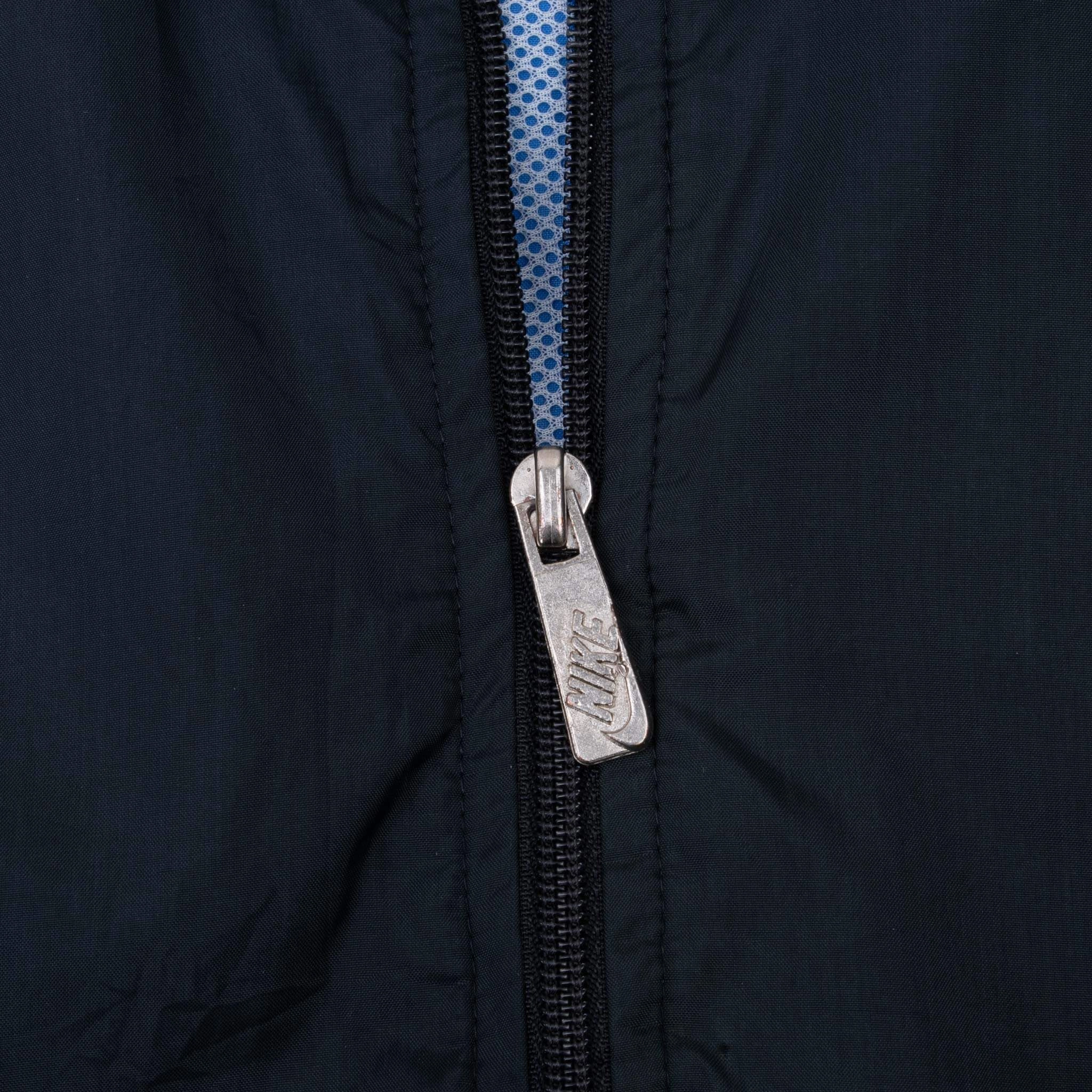 VINTAGE NIKE CLASSIC SWOOSH BLUE WINDBREAKER JACKET LATE 1980S LARGE