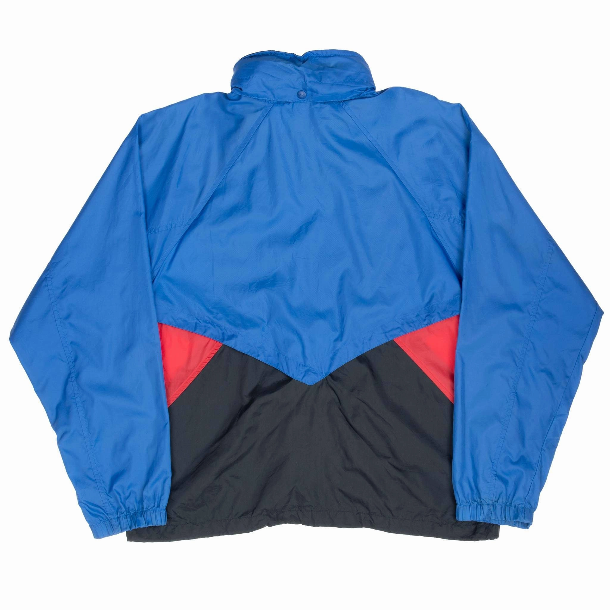 VINTAGE NIKE CLASSIC SWOOSH BLUE WINDBREAKER JACKET LATE 1980S LARGE