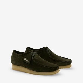 Wallabee Forest Green Suede