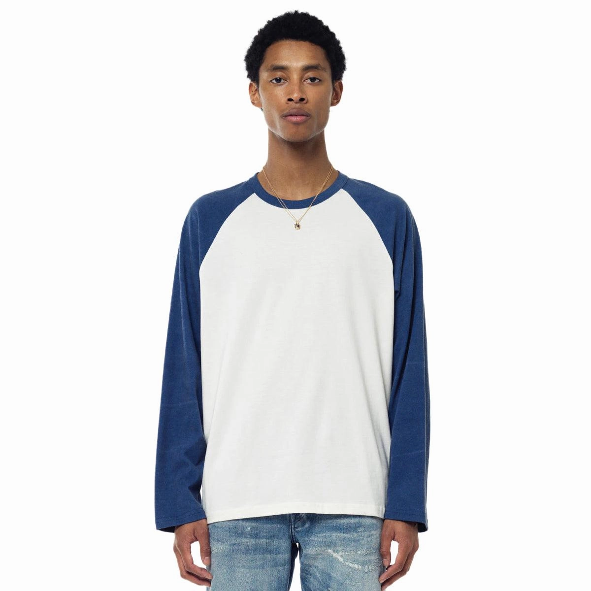 Washed Baseball Tee 'Navy Ivory'