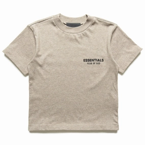 Women's Fear Of God Essentials Tri-Blend Crewneck Tee - Heather Gray
